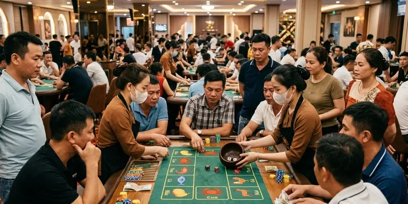 Toàn cảnh sảnh chơi bầu cua 789Club