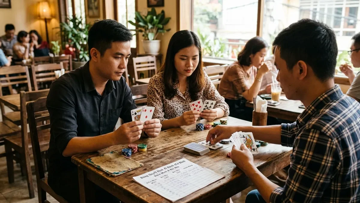Bảng quyết định cơ bản theo điểm mình và bài nhà 789Club